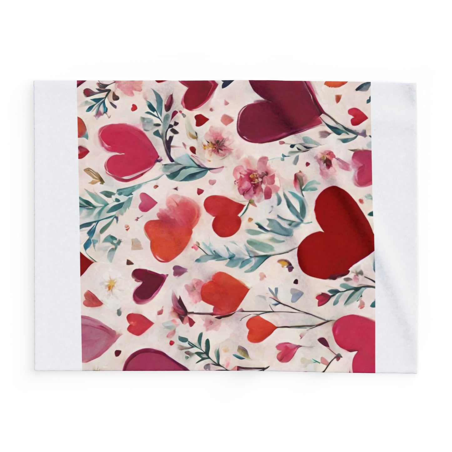 HEARTS AND FLOWERS COMFORT BLANKET