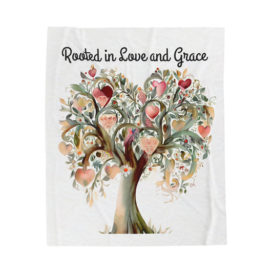 ROOTED IN LOVE AND GRACE COMFORT BLANKET