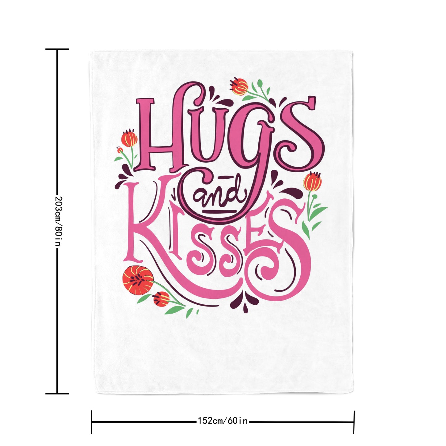 HUGS AND KISSES COMFORT FLEECE BLANKET