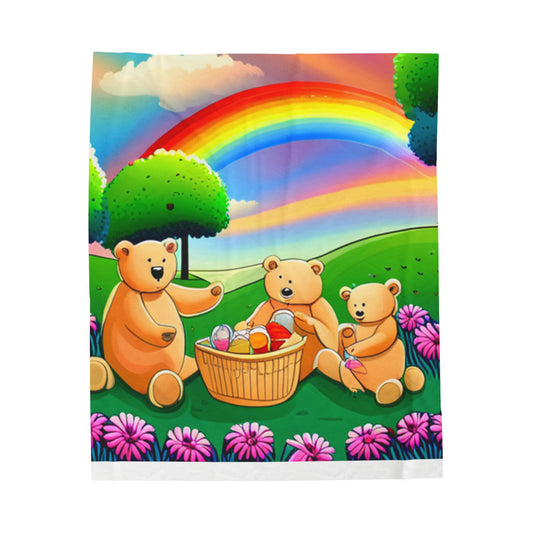 A BEARY BRIGHT PICNIC COMFORT BLANKET