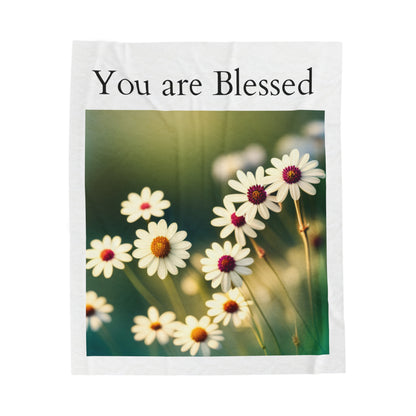 YOU ARE BLESSED VELVETEEN COMFORT BLANKET