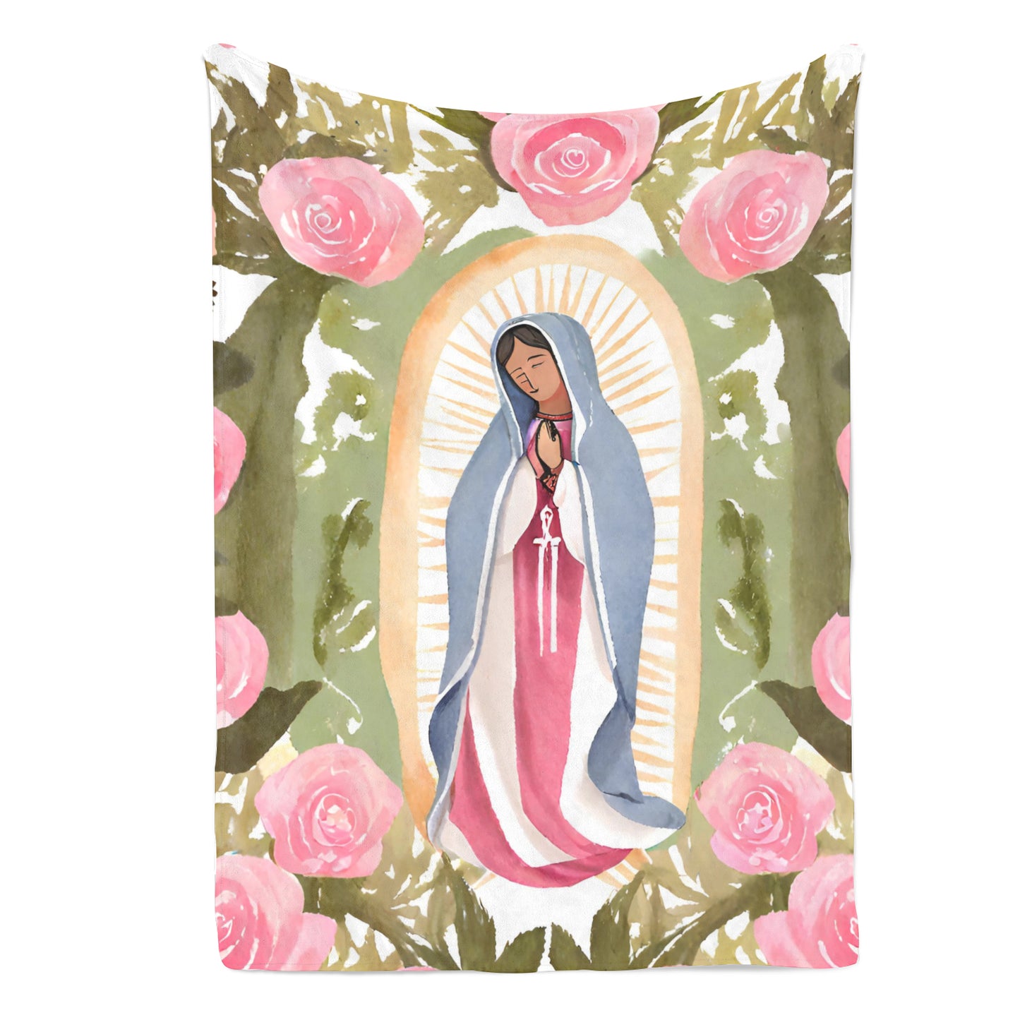 VIRGIN MARY WATERCOLOR COMFORT BLANKET