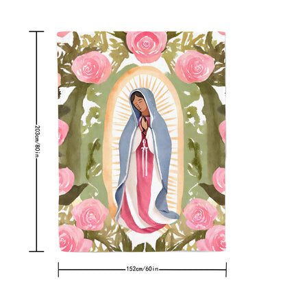 VIRGIN MARY WATERCOLOR COMFORT BLANKET